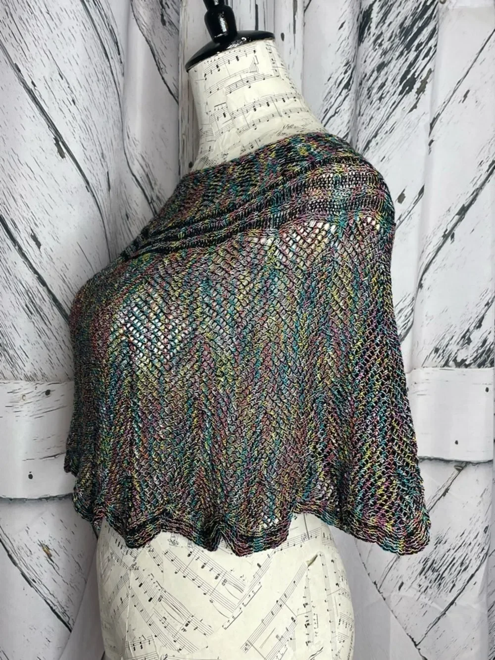 N/A multicolored crocheted